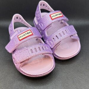 Hunter Kids Glitter Lilac Sandals